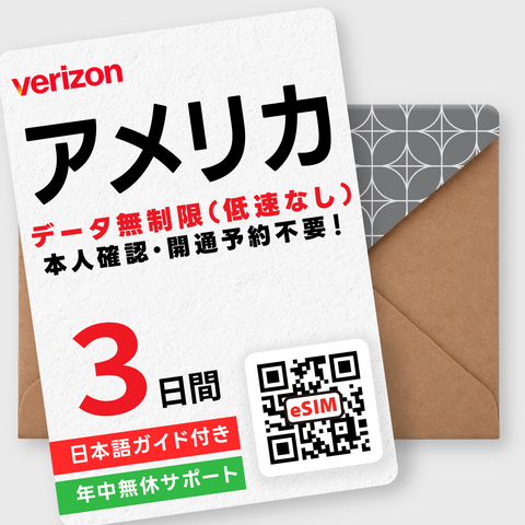 アメリカ・ハワイeSIM｜データ無制限（1～30日間）