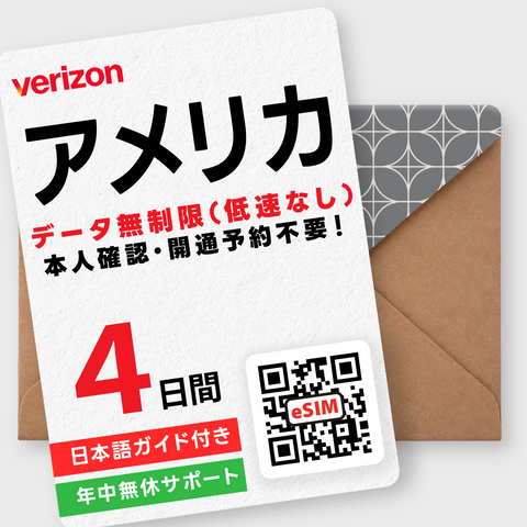 アメリカ・ハワイeSIM｜データ無制限（1～30日間）